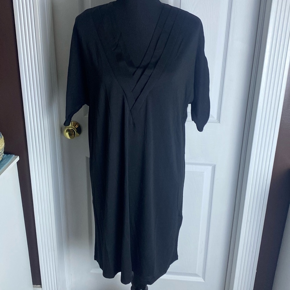 Chicme Women’s Black V-Neck T-Shirt Dress sz XL NWOT